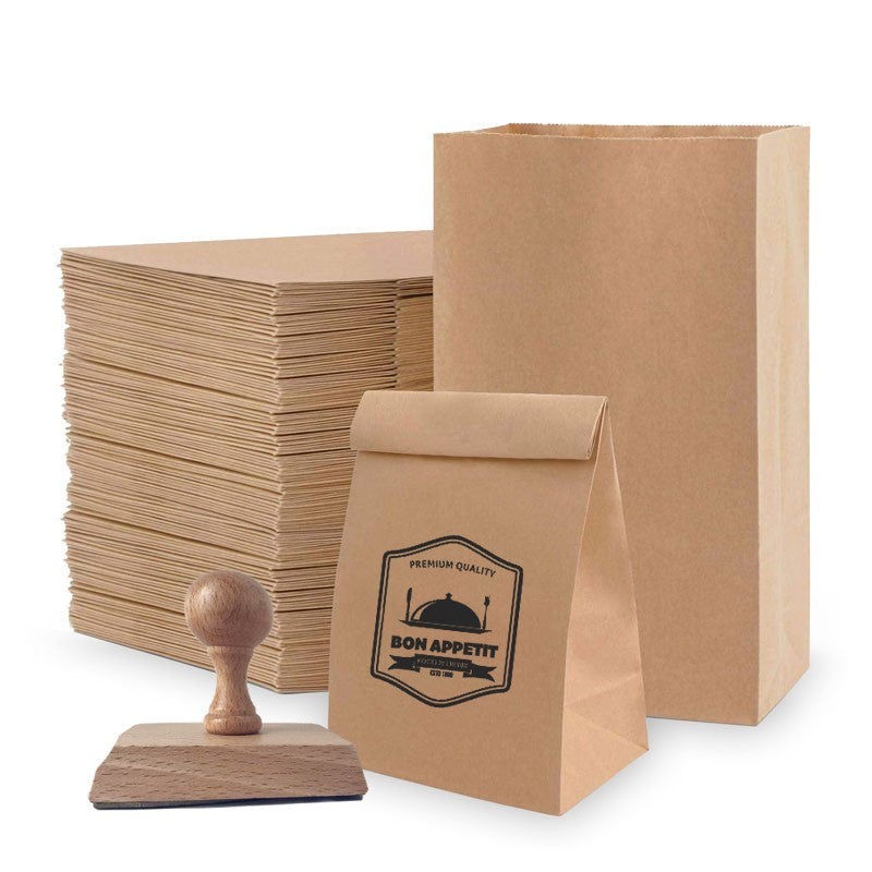 Bolsa De Papel Kraft Delivery Bolsa Delivery Papel Kraft 28x28 PACK 50